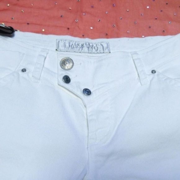 NEW Sz 32 Take Two White Jeans Straight Leg - Picture 4 of 9